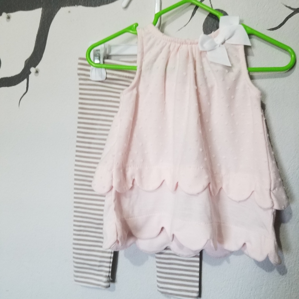 Tahari Baby Pink set